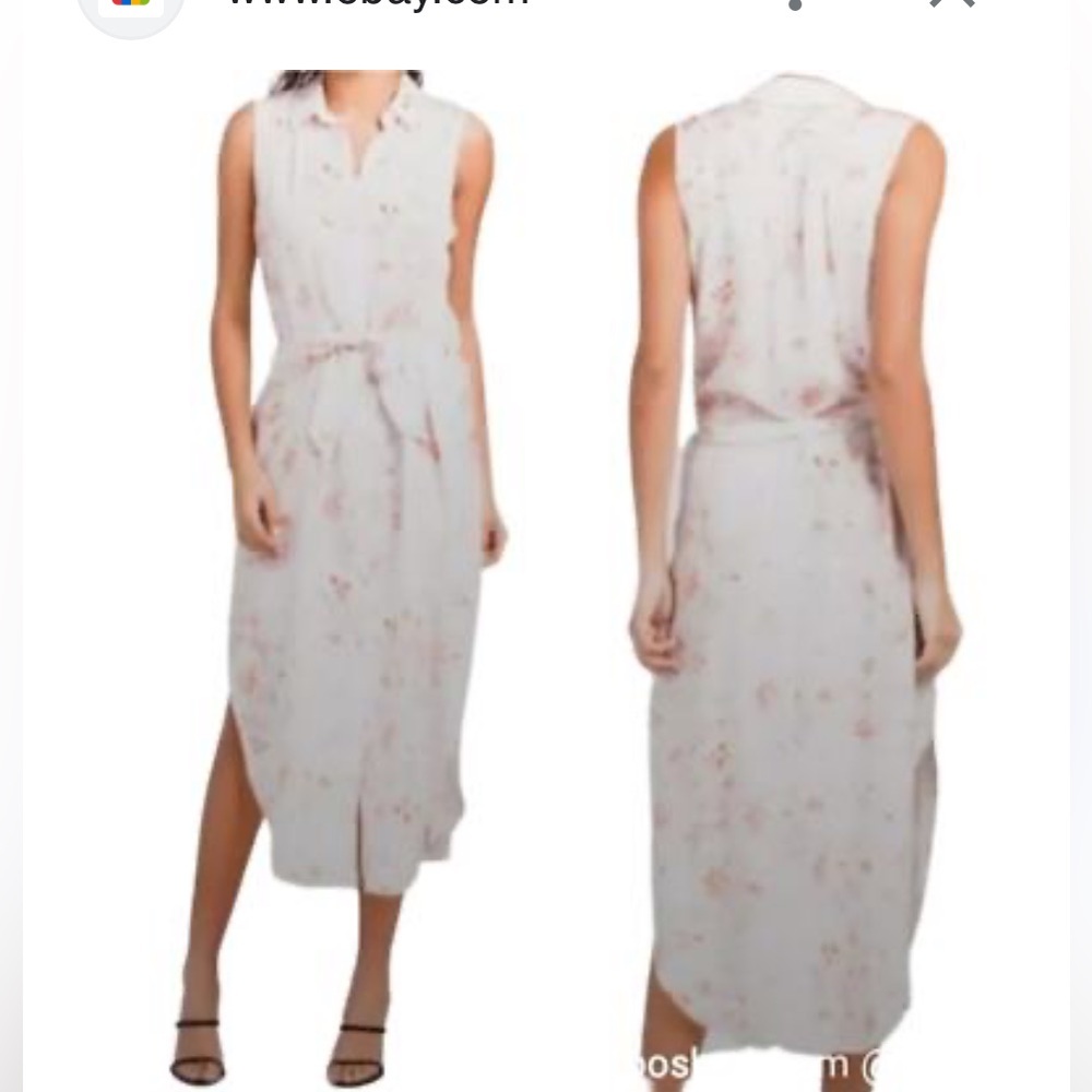 New ANTHROPOLOGIE Cloth & Stone Floral Button Shirt Dress Sleeveless - Picture 1 of 12